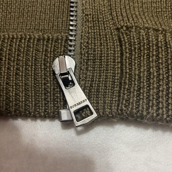 Burberry Brit Olive Green Knit Sweater with Toggle Buttons - Picture 6 of 9